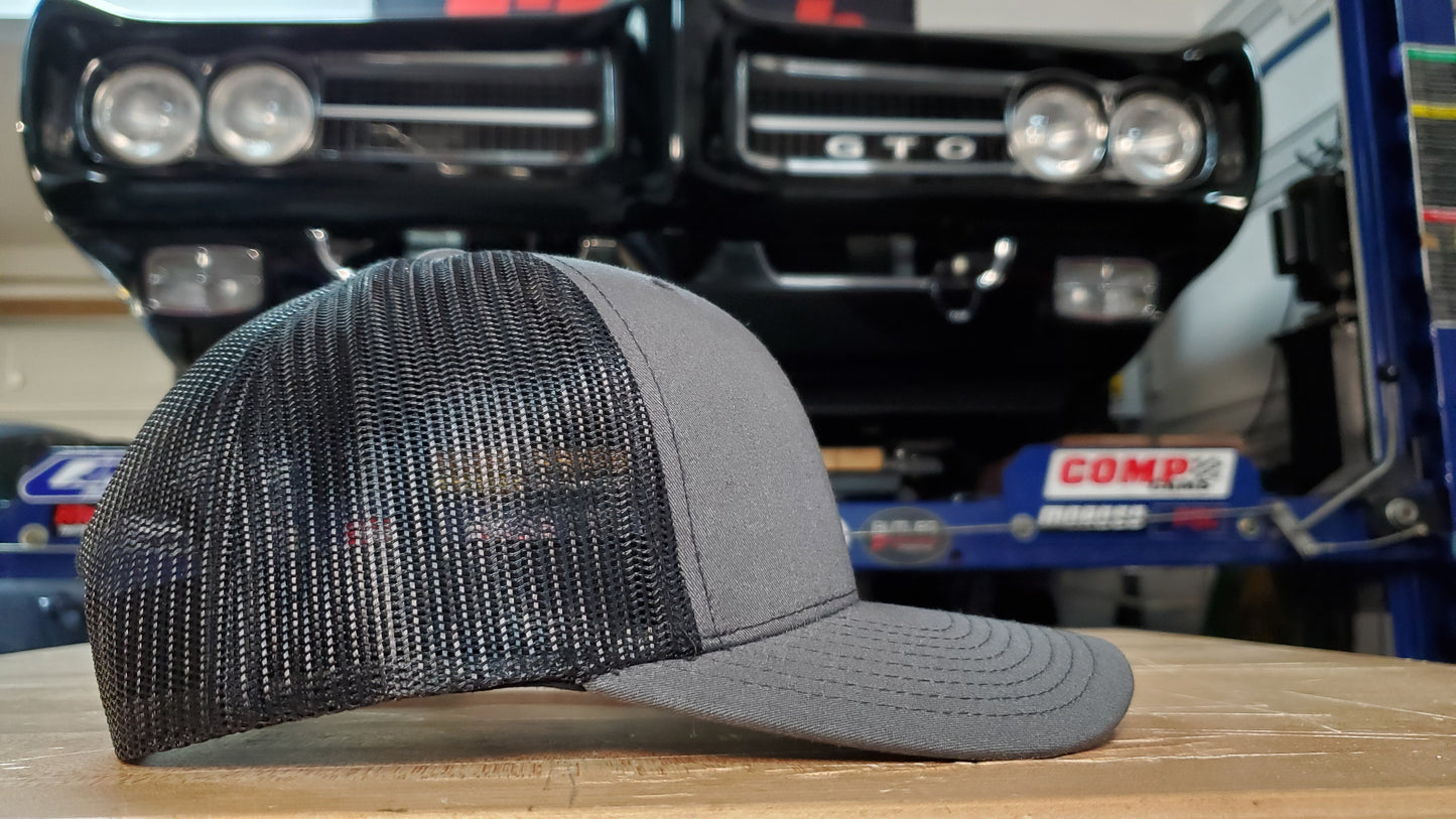Fast Monty's Garage "FMG" Logo Hat Black/Gray Side Shot