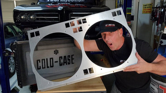 1968 to 1977 Custom GM A-Body Shroud for 14 inch fans Raw Aluminum