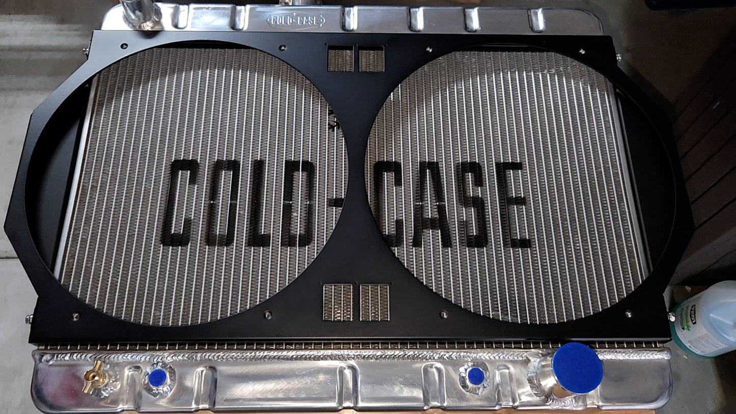 1966 or 1967 Pontiac A-Body's Dual 14 inch Fan Shroud for ColdCase GPG34 Raw Aluminum or Powder Coated