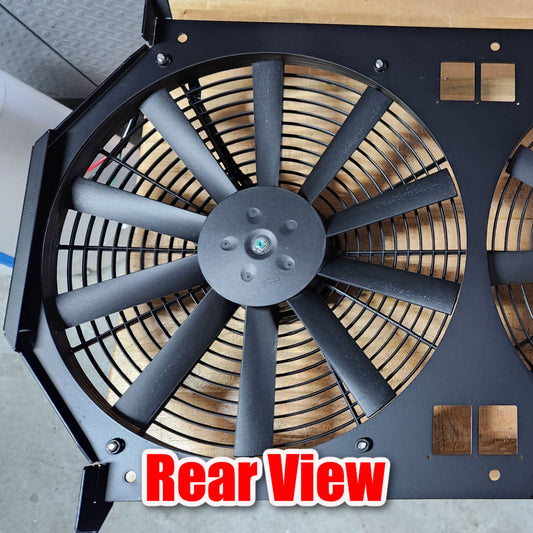 Custom BeCool Fan Shroud Kit WITH Dual 14" Proform Brushless fans replaces fan kit used on 81168