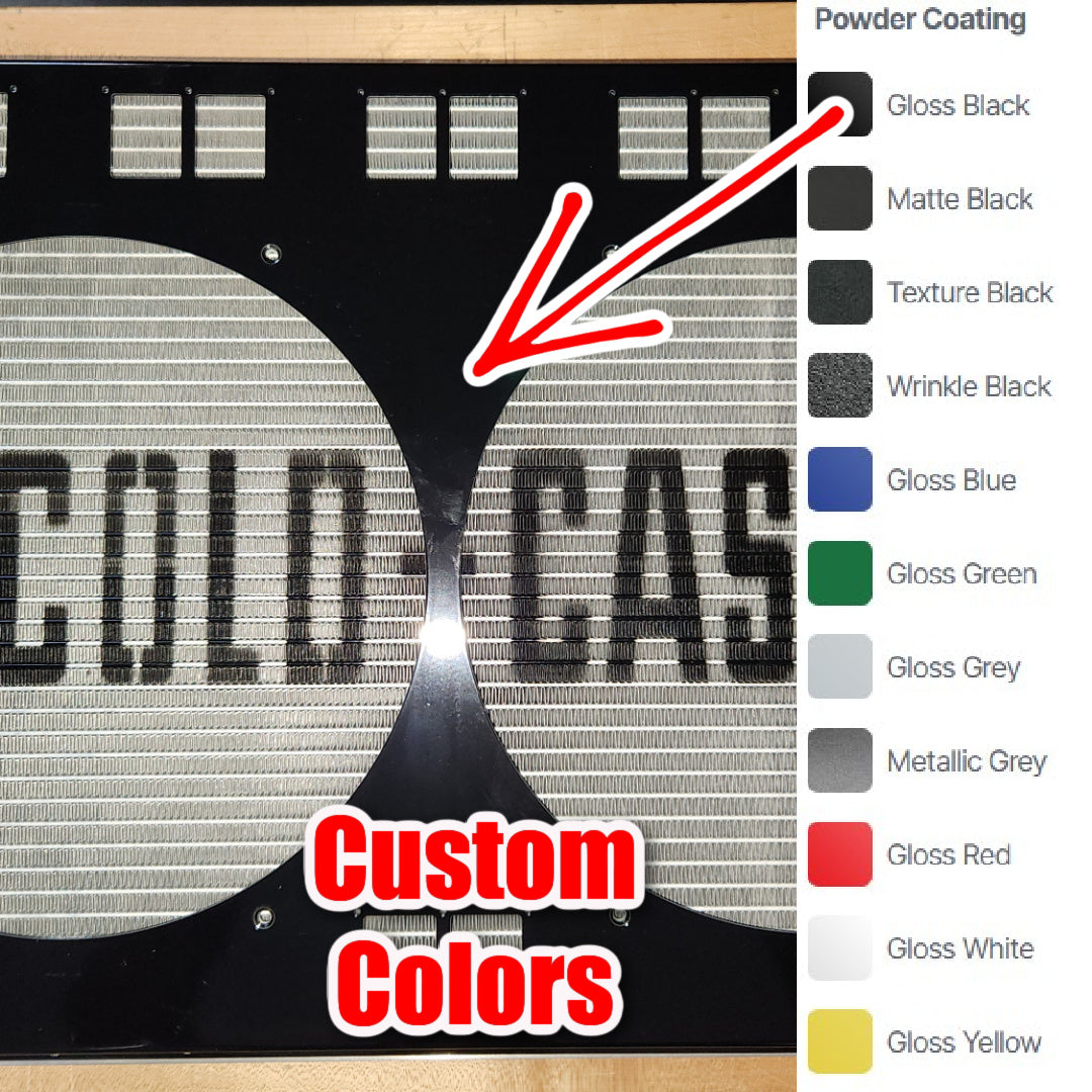 1968 to 1977 GM A-Body Shroud for Frostbite FB304 fits 14 inch Spal Brushless fans Powder Coated or Raw Aluminum