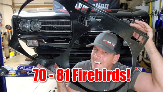 1970 to 1981 Pontiac Firebird Shroud for Cold Case GPF18 fits 14 inch fans. Powder Coated or Raw Aluminum