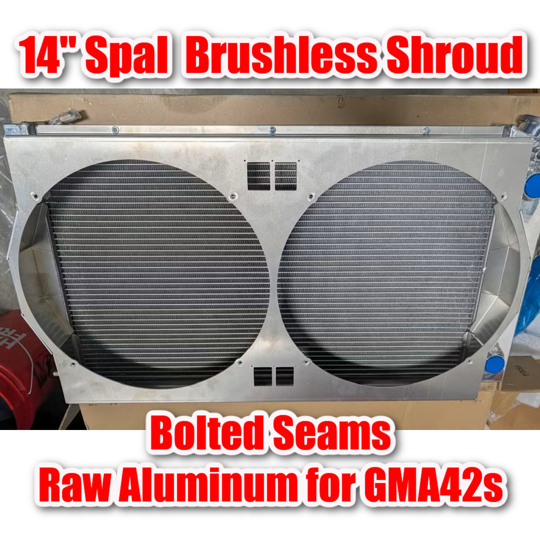 1968 to 1977 GM ABody 14 inch Spal BRUSHLESS Shroud for Cold Case GMA42