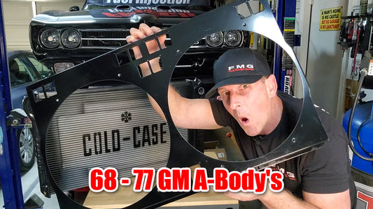1968 to 1977 GM A-Body Shroud for Cold Case GMA42 fits 14 inch fans Powder Coated or Raw Aluminum