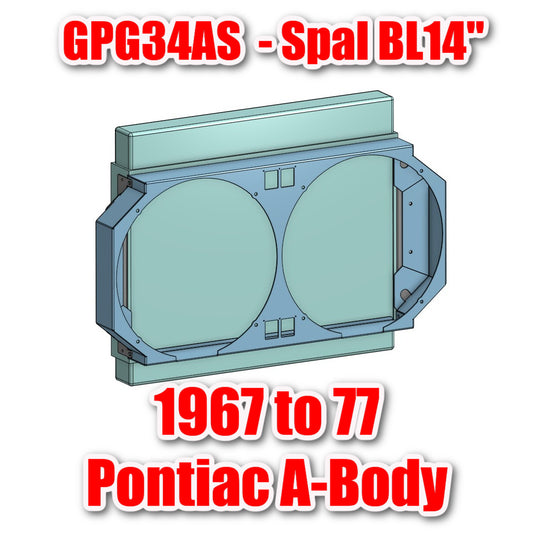 1966-67 Pontiac A-Body Dual Spal BRUSHLESS 14 inch Fan Shroud for ColdCase GPG34AS