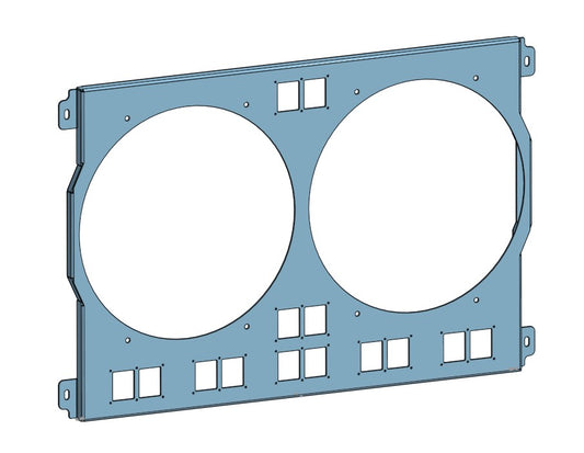 1966 to 1974 Mopar A, B, C, E Body's Dual 12 inch Fan Shroud for ColdCase MOP750 Raw Aluminum or Powder Coated