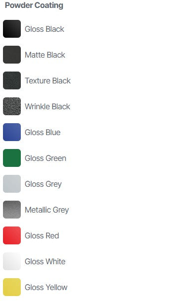 Powder Coat options for FMG Cold Case Radiator Shrouds
