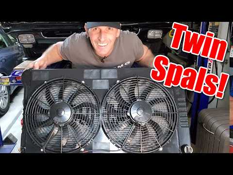 Dual 14" Spal Brushed Fans on custom ColdCase Shroud for GMA42 radiators