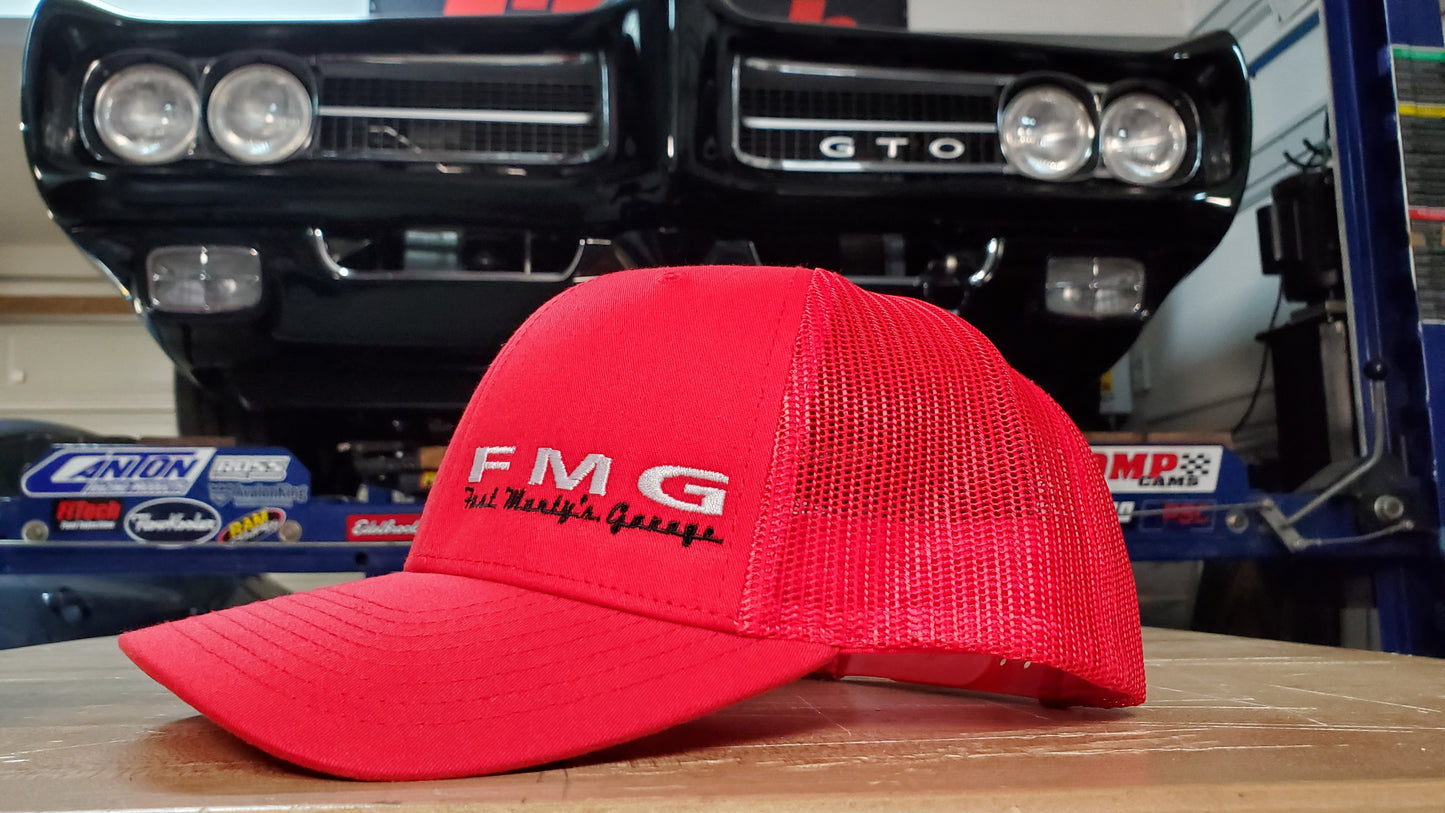 Fast Monty's Garage FMG Logo Hat - RAD (RED)
