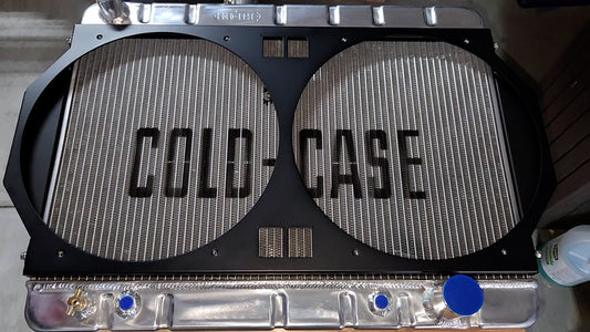 1966 or 1967 Pontiac A-Body's Dual 14 inch Fan Shroud for ColdCase GPG34 Raw Aluminum or Powder Coated
