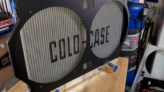 1966 and 1967 Pontiac A-Body Dual 14 inch Fan Shroud for Cold Case GPG38 Raw Aluminum or Powder Coated