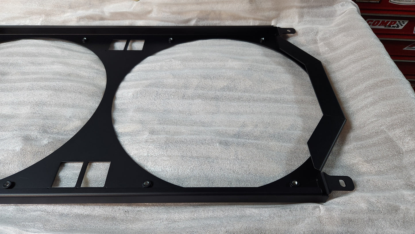 BLEM 1966-67 Chevrolet Chevelle Dual 14 inch Fan Shroud for ColdCase CHE542 Powder Coated Black