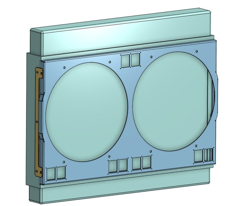 1966-67 Pontiac A-Body Dual 12 inch Fan Shroud for ColdCase GPG34 Raw Aluminum or Powder Coated