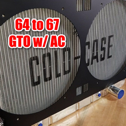 1966 and 1967 Pontiac A-Body's with AC, Dual 14 inch Fan Shroud for Cold Case GPG38 Raw Aluminum or Powder Coated