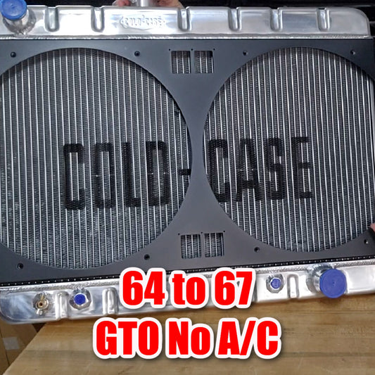 1966 or 1967 Pontiac A-Body's Dual 14 inch Fan Shroud for ColdCase GPG34 Raw Aluminum or Powder Coated