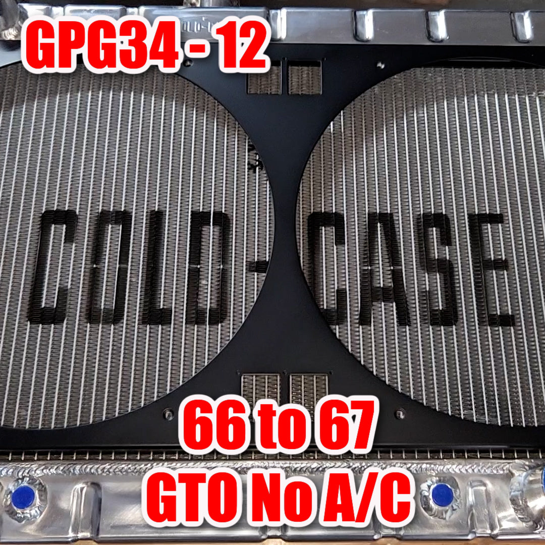 1966-67 Pontiac A-Body Dual 12 inch Fan Shroud for ColdCase GPG34 Raw Aluminum or Powder Coated
