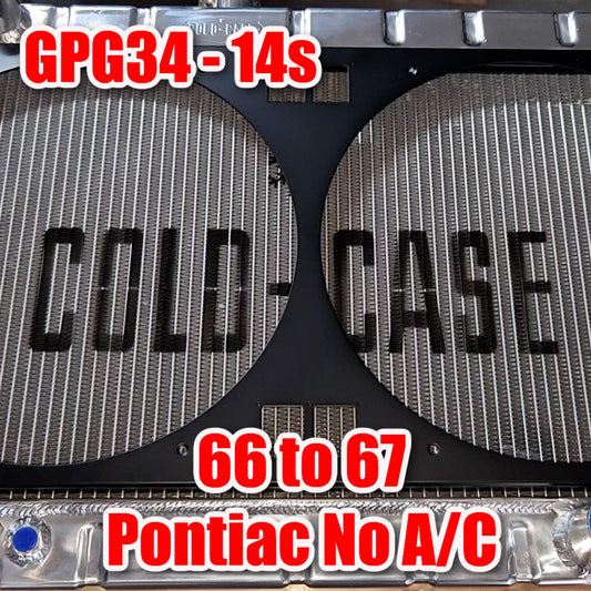 1966 or 1967 Pontiac A-Body Dual 14 inch Fan Shroud for ColdCase GPG34 Raw Aluminum or Powder Coated