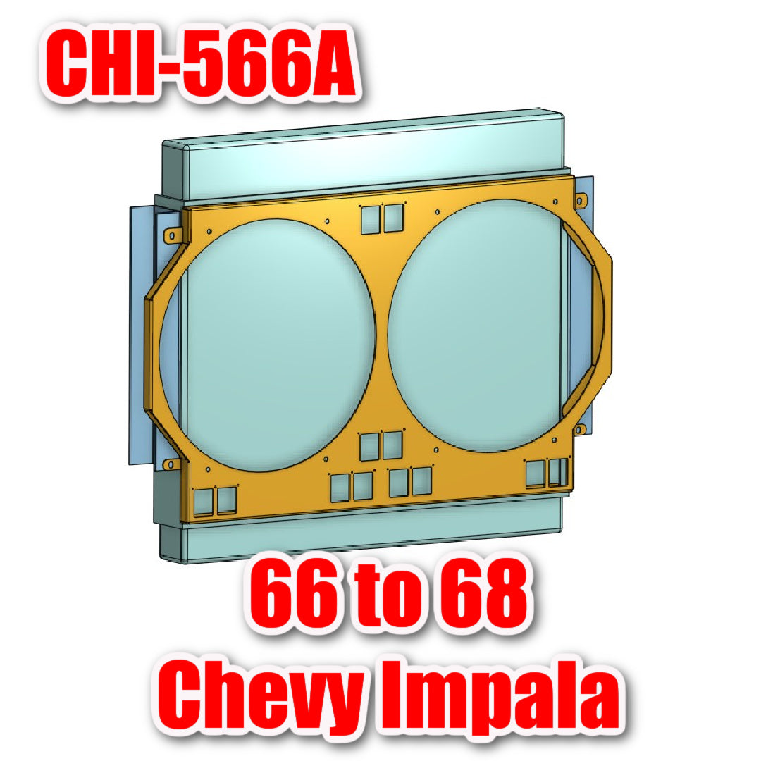 1966 to 68 Chevy Impala - Dual 14 inch Fan Shroud for ColdCase CHI566A