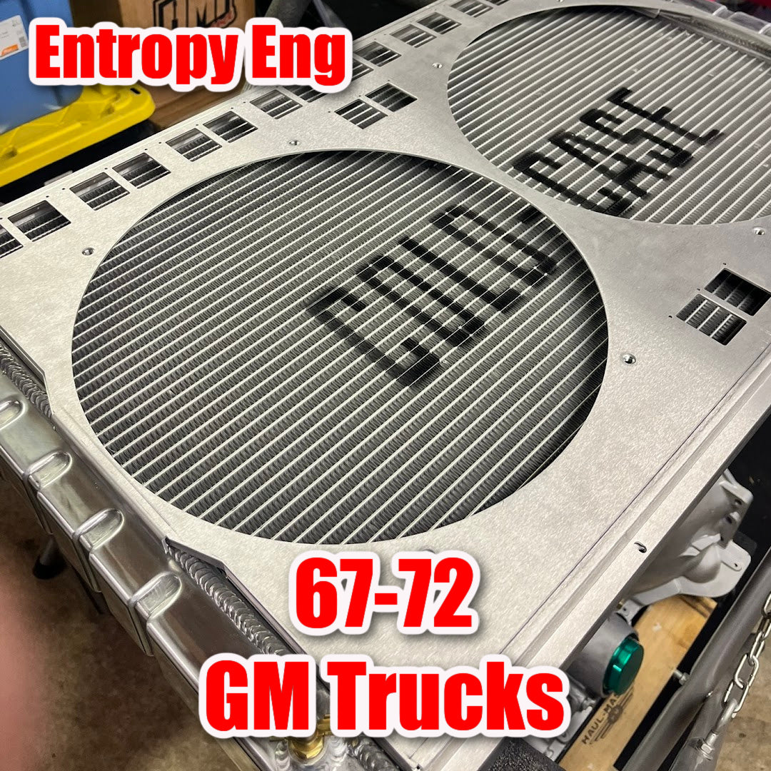 1967 to 1972 GM Trucks - Dual 14 inch fan Shroud - For Entropy Engineering Radiators
