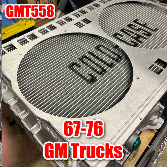 1967 to 1976 GM Trucks - Dual 14 inch fan Shroud - For Cold Case GMT558