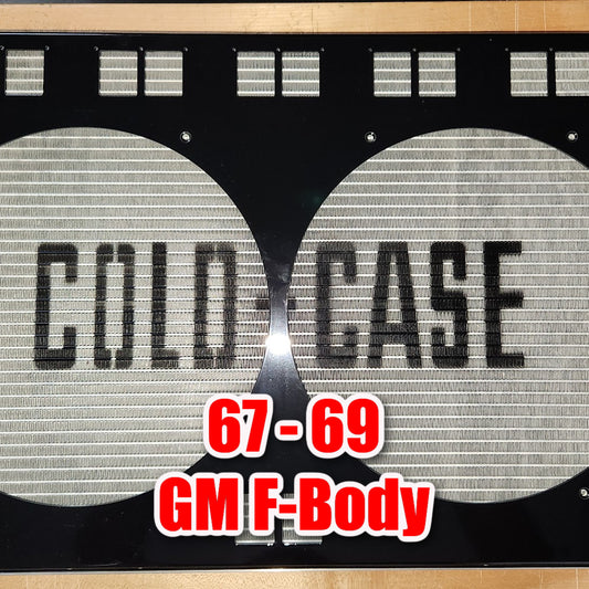 1967 to 1969 GM F-Body Shroud for Cold Case CHC11 or CHC547 fits 12 inch fans Powder Coated or Raw Aluminum