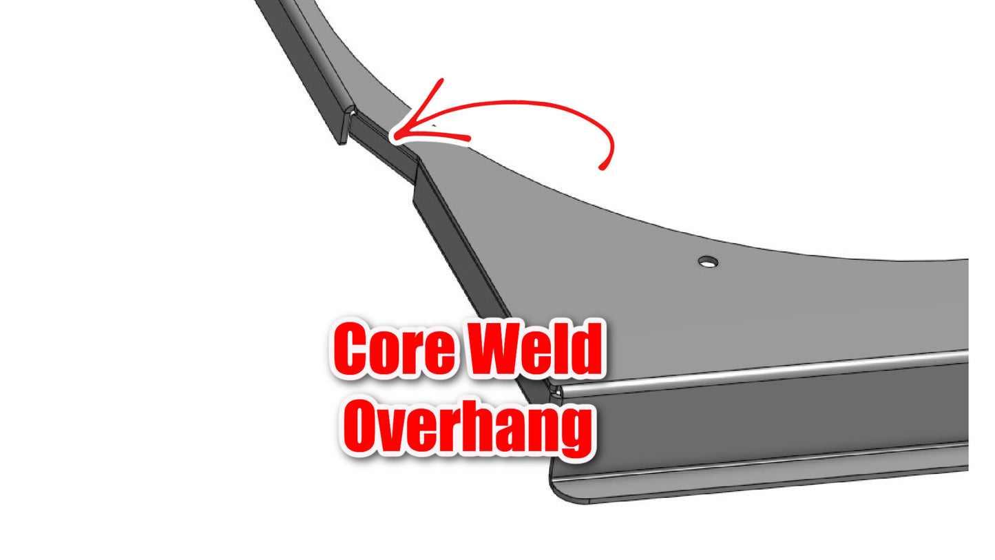 1977 to 1987 GM Truck Shroud for Tall Cold Case GMT556A21 fits 14 inch fans Raw Aluminum