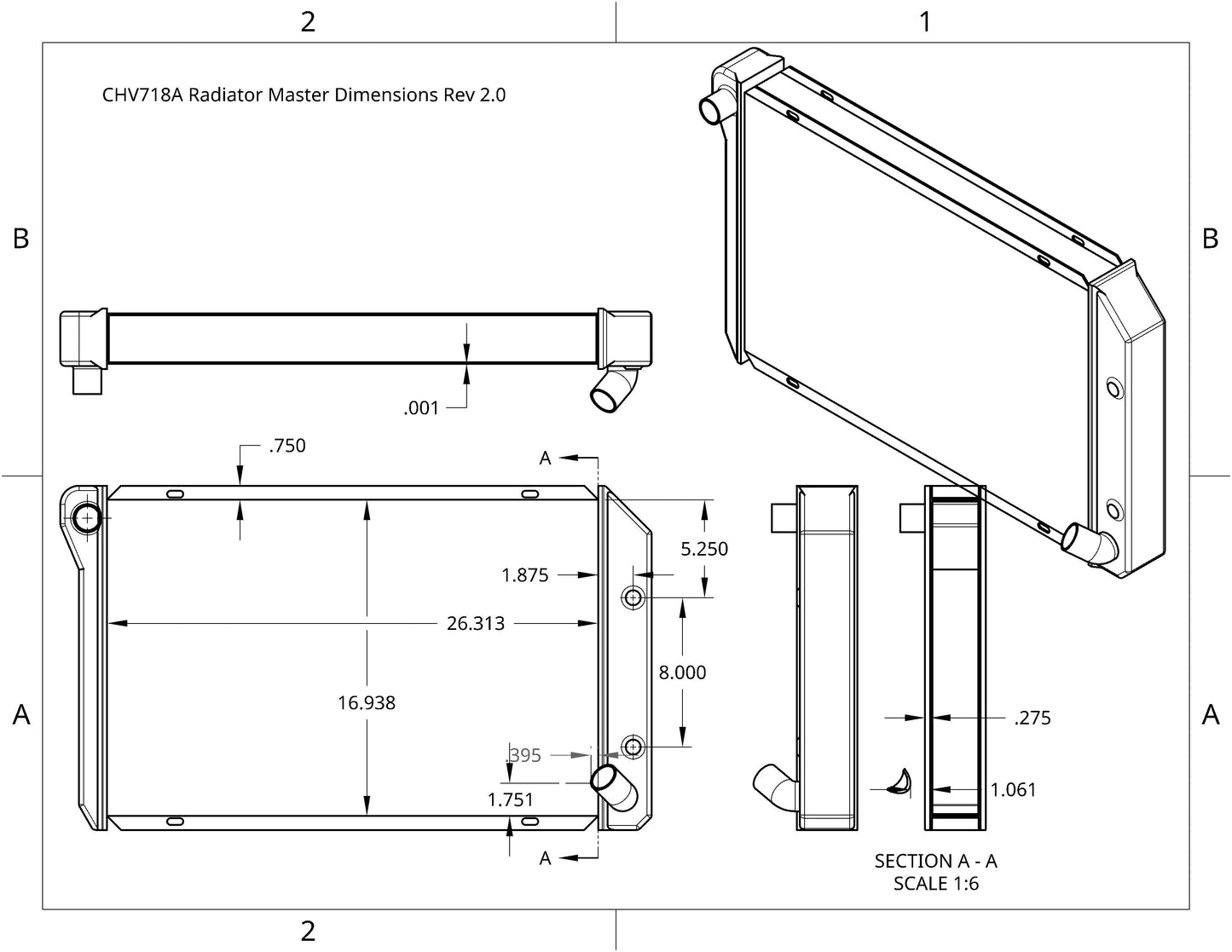 1977 to 1982 Chevrolet Corvette - Dual 14 inch Fan Shroud - For ColdCase CHV718A Raw Aluminum or Powder Coat