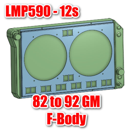 1982 to 1992 GM FBody Dual 12 Inch Fan Shroud for ColdCase LMP590 Raw Aluminum or Powder Coated