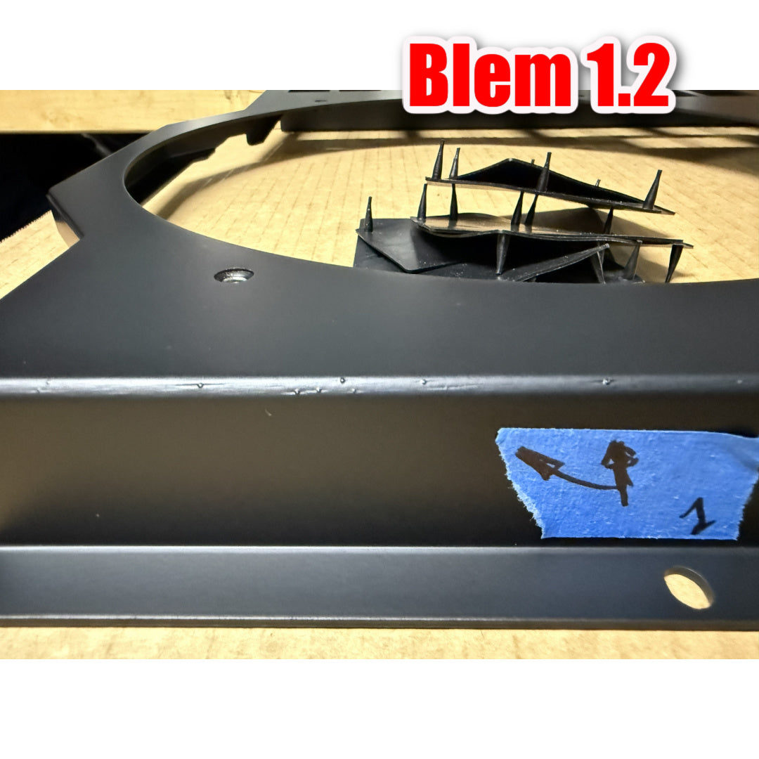 BLEM 1967 to 1969 GM F-Body Shroud for Cold Case CHC11 or CHC547 fits 12 inch fans Powder Coated Black