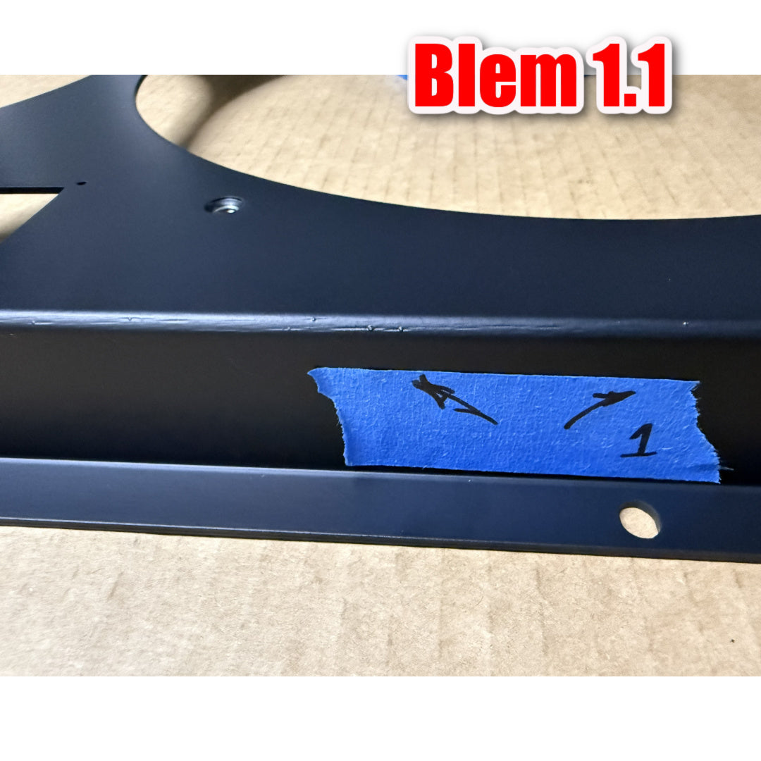 BLEM 1967 to 1969 GM F-Body Shroud for Cold Case CHC11 or CHC547 fits 12 inch fans Powder Coated Black