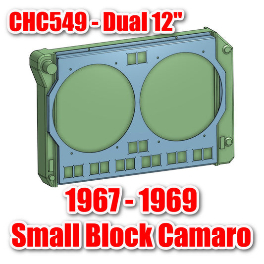 1967-1969 small block Camaro Cold Case CHC549 dual 12-inch fan shroud product photo