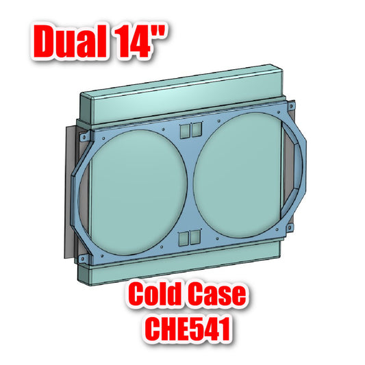 1964 to 1965 Chevrolet Chevelle El Camino - Dual 14 inch Fan Shroud - For ColdCase CHE541 Raw Aluminum or Powder Coat