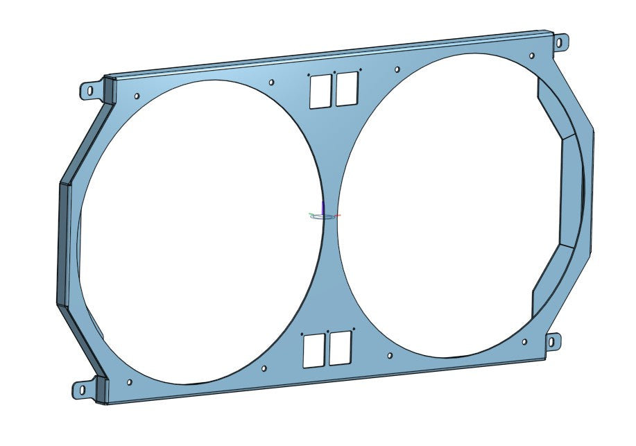 BLEM 1966-67 Chevrolet Chevelle Dual 14 inch Fan Shroud for ColdCase CHE542 Powder Coated Black