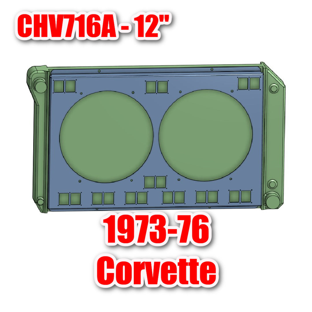 1973 to 1976 Corvette - 12 or 14 inch Fan Shroud - For ColdCase CHV716A Raw Aluminum or Powder Coated