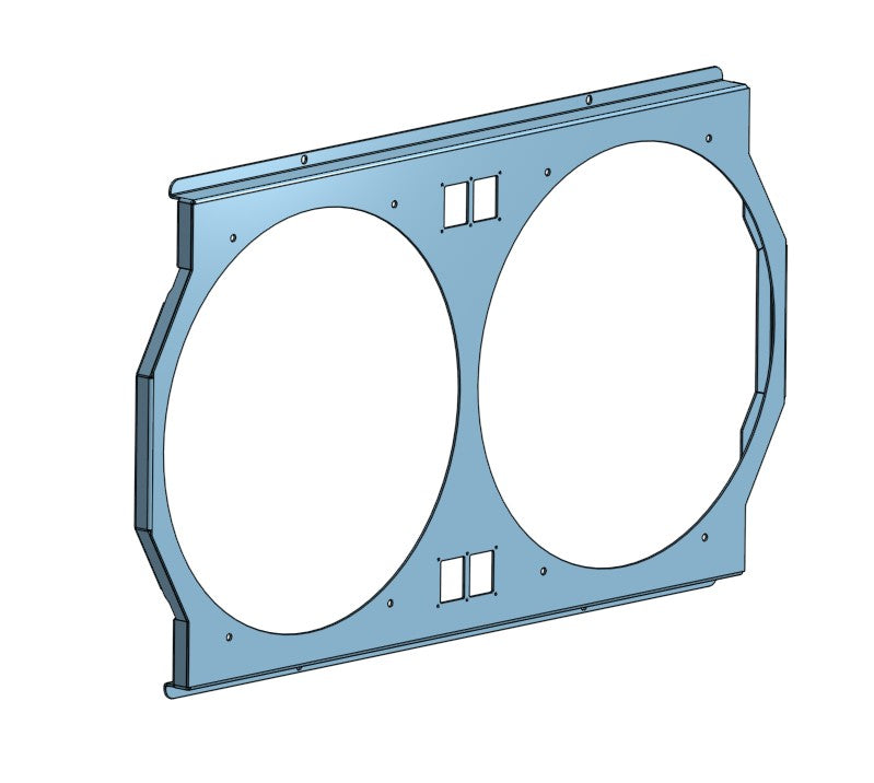 Champion Radiator shroud for CC161DP fits Dual Proform Brushless 16" fans.  Powder Coated or Raw Aluminum