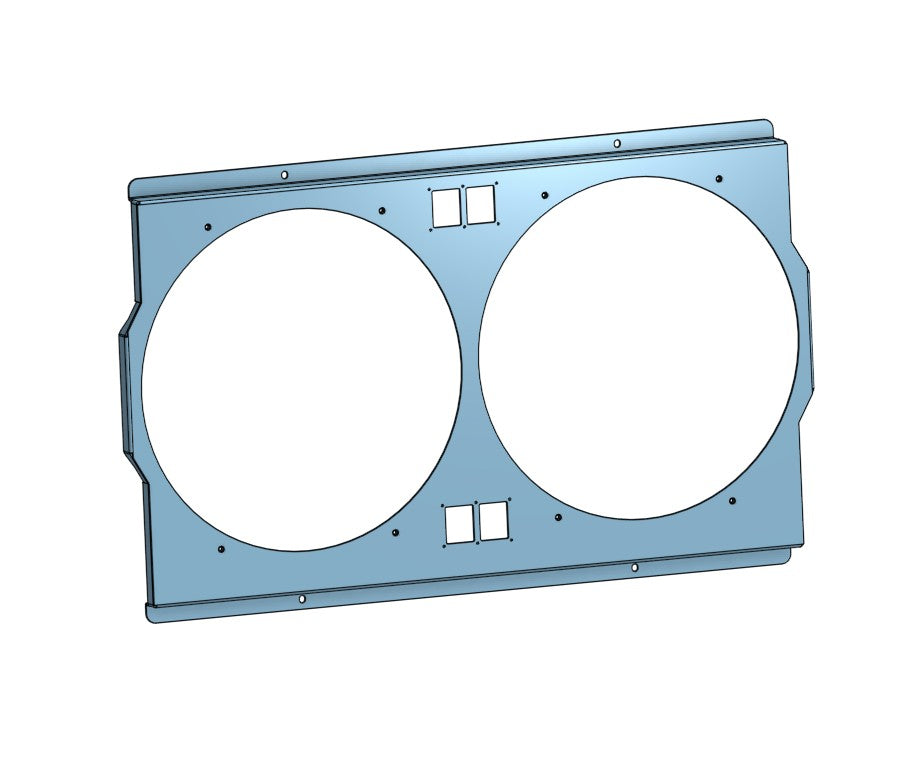 Champion Radiator shroud for CC369 fits Dual 14"fans.  Powder Coated or Raw Aluminum