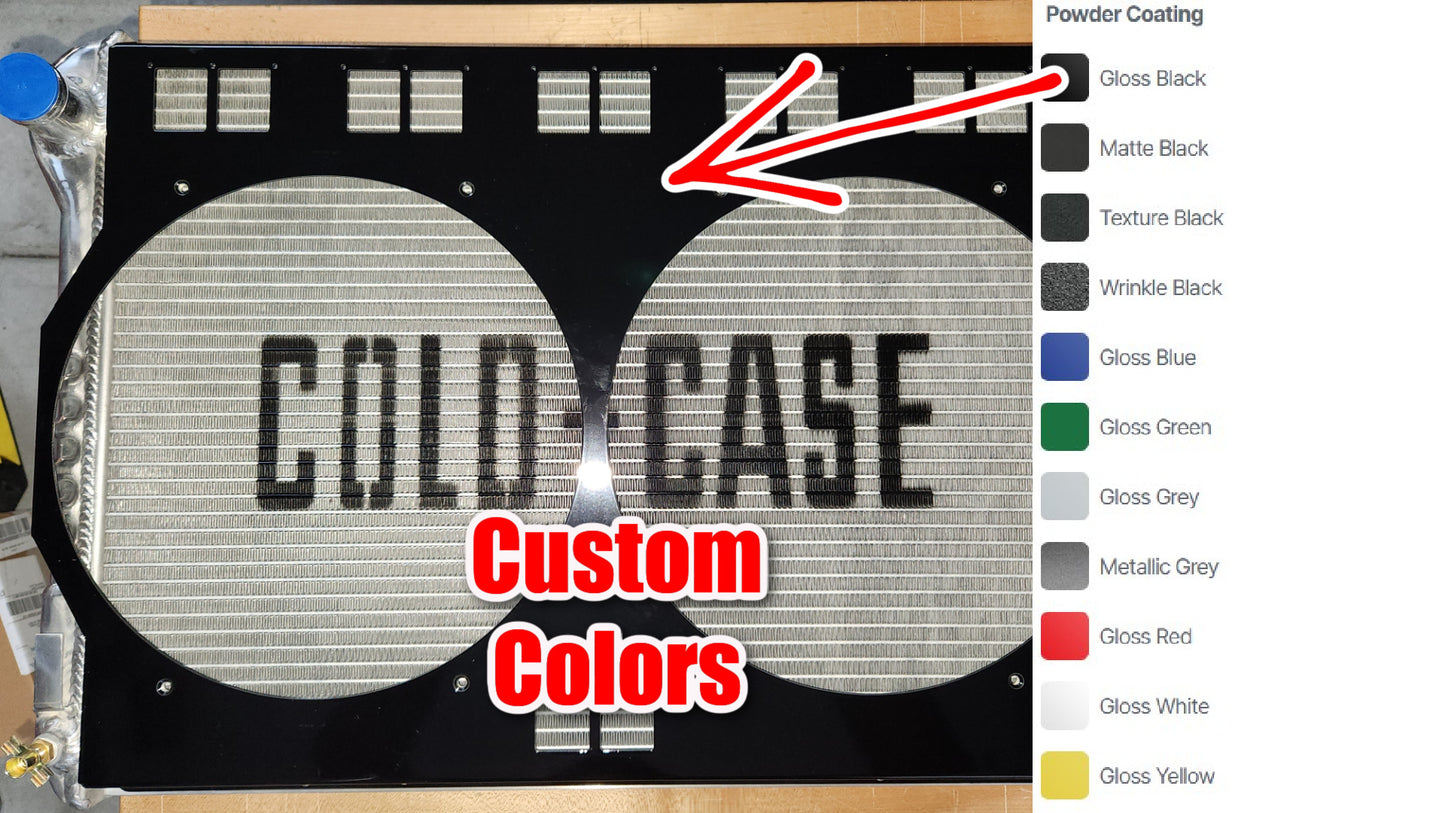 1967 to 1969 SMALL BLOCK Camaro 16 inch fan shroud for Cold Case Radiator CHC549 Raw Aluminum or Powder Coated