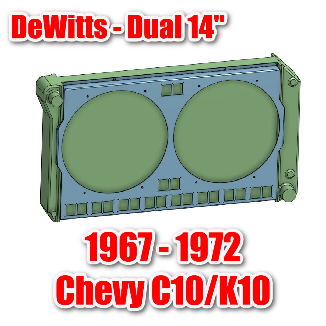 1967 to 1972 Chevy C10 - Dual 14 inch - Fan Shroud for DeWitts 32-1139018A