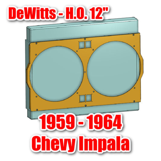 1959-1964 Chevy Impala DeWitts 32-4239014A HO Spal dual 12-inch fan shroud rendering