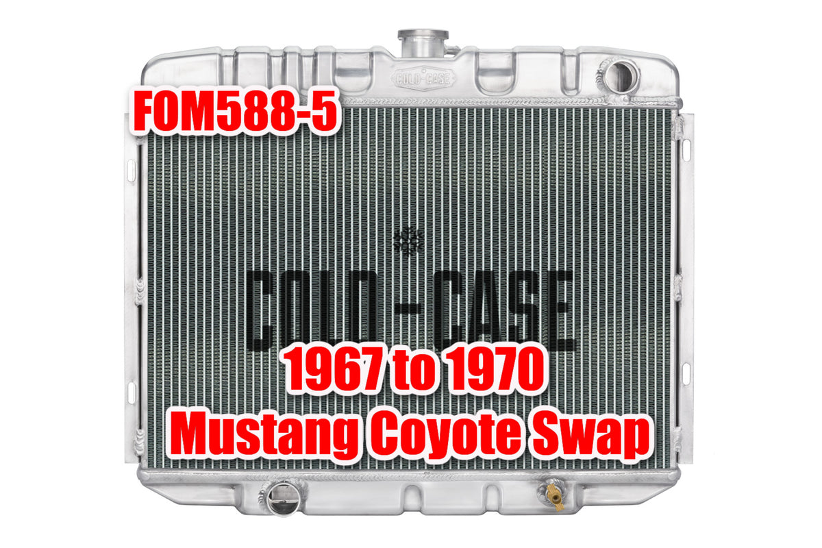 Cold Case FOM588-5 Coyote Swap Radiator, 1967–1970 Mustang