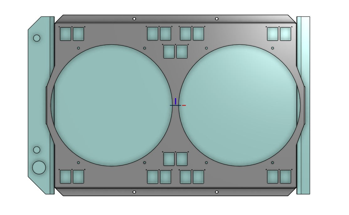 1980 to 1984 Ford Bronco Dual 14 inch Fan Shroud for Cold Case FOT578A Raw Aluminum