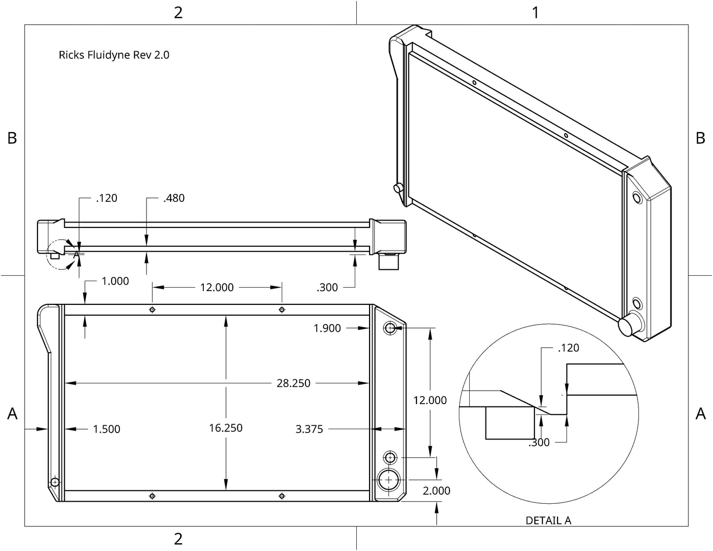 Fluidyne custom shroud for Dual 14 inch fans.