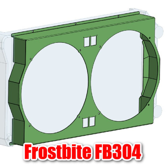 1968 to 1977 GM A-Body Shroud for Frostbite FB304 fits 14 inch Spal Brushless fans Powder Coated or Raw Aluminum