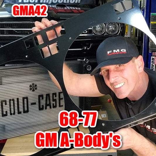 1968 to 1977 GM A-Body Shroud for Cold Case GMA42 fits 14 inch fans Powder Coated or Raw Aluminum
