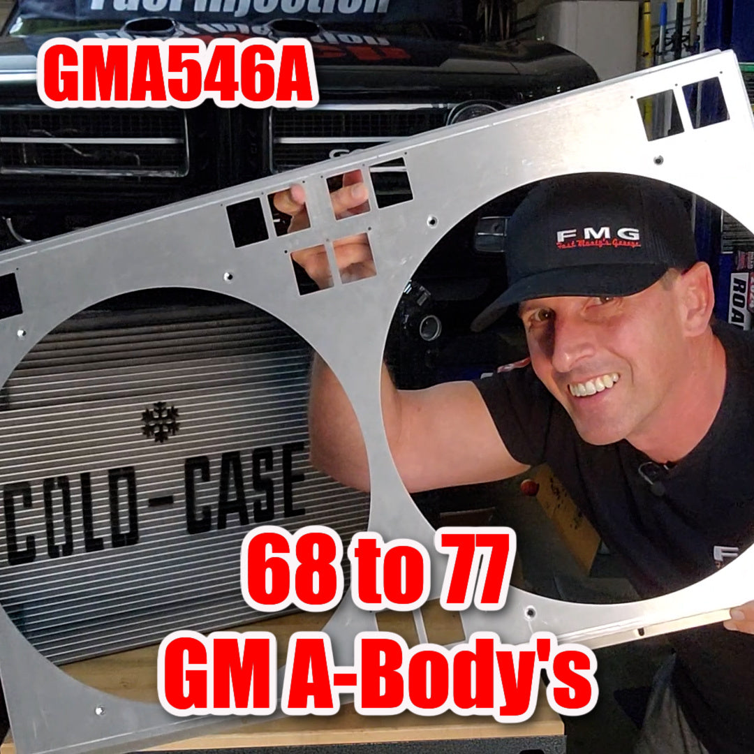 1968 to 1977 GM A-Body LS Conversion Cold Case Shroud for GMA546 - 14 inch fans Powder Coated or Raw Aluminum