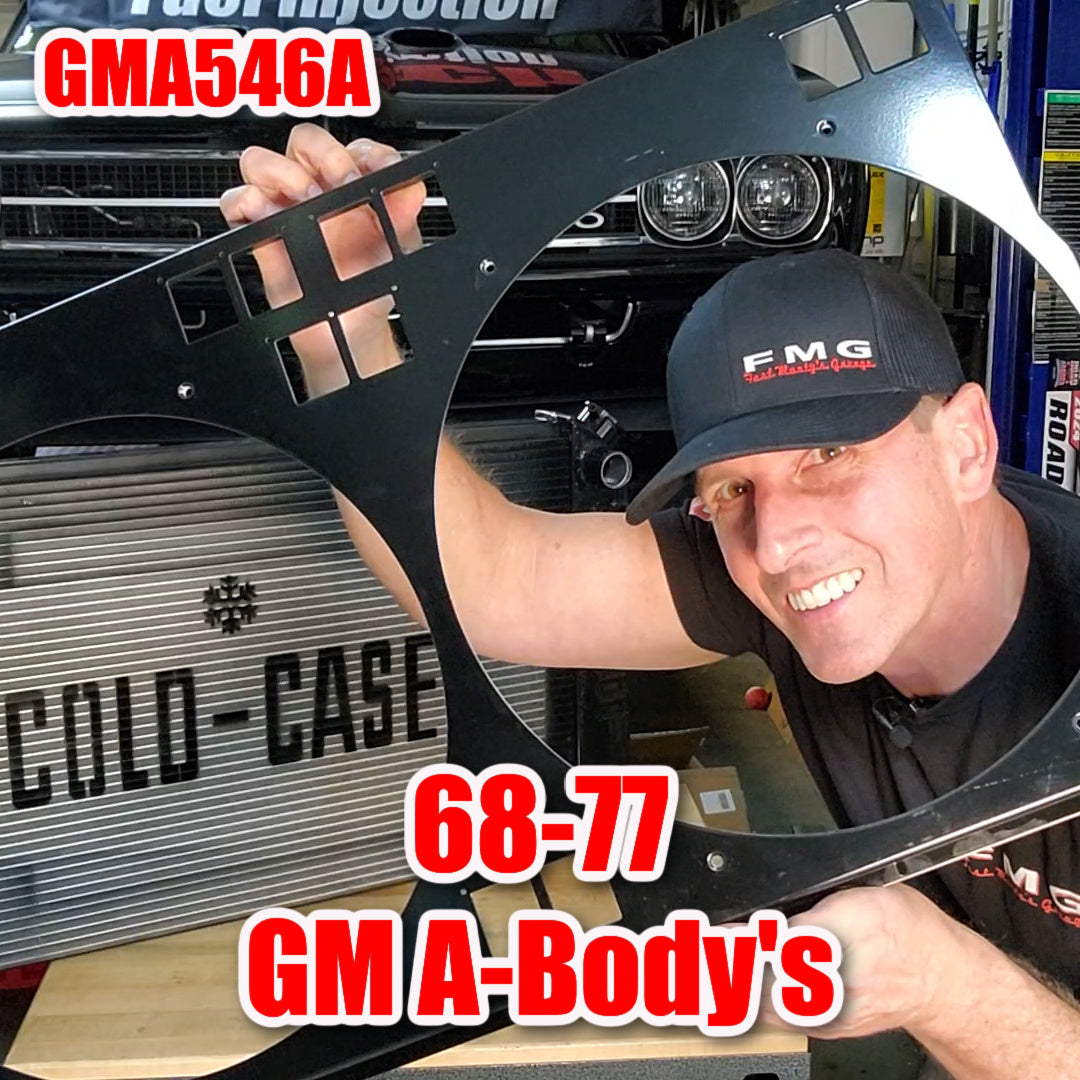 1968 to 1977 GM A-Body LS Conversion Cold Case Shroud for GMA546 - 14 inch fans Powder Coated or Raw Aluminum