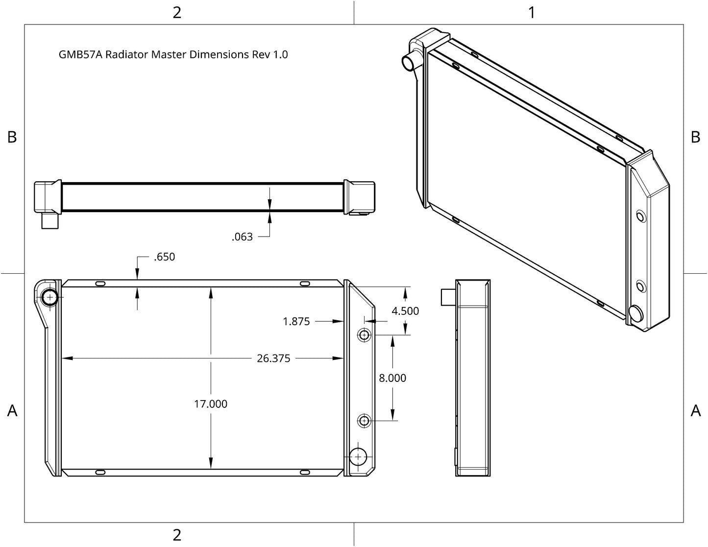 1984 to 1987 Grand National - Dual 14 inch Fan Shroud - For ColdCase GMB57A Raw Aluminum or Powder Coated