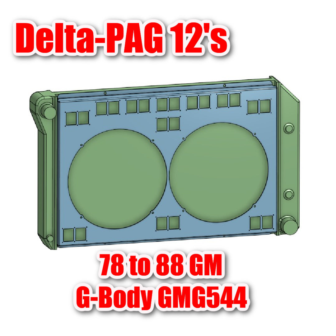 1978 to 88 GM G-Body Shroud for Cold Case GMG544 fits 12 inch DeltaPAG Brushless Fans Raw Aluminum or Powder Coated