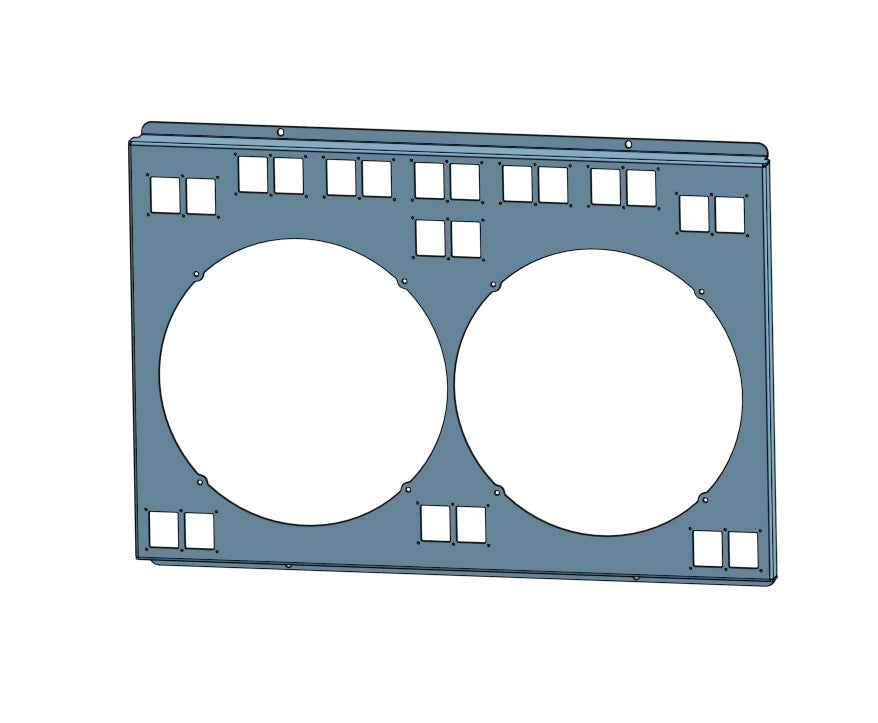 1978 to 88 GM G-Body Shroud for Cold Case GMG544 fits 12 inch DeltaPAG Brushless Fans Raw Aluminum or Powder Coated