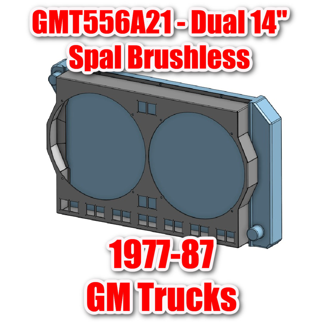 1977 to 1987 GM Trucks - 14 inch Spal BRUSHLESS Shroud - Cold Case GMT556A21